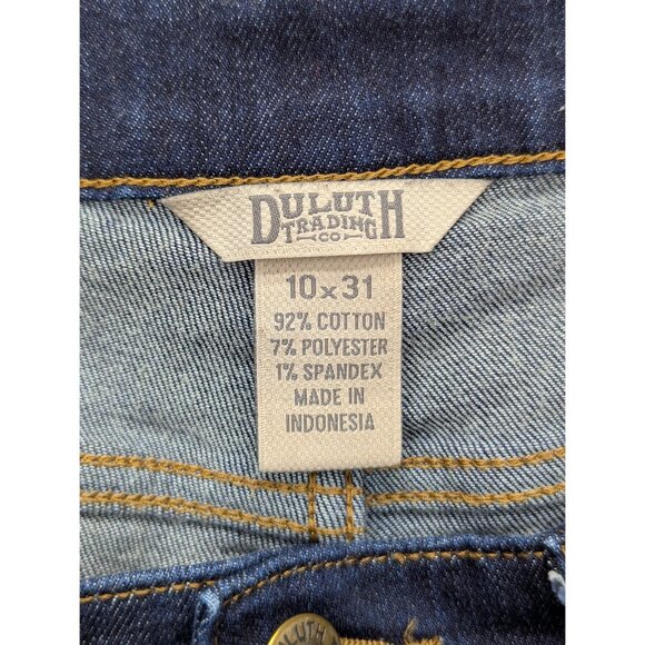 Duluth Bootcut Jeans Size 10 Western Dark Wash Denim Cowboy Stretch Flare Blue - Picture 11 of 11